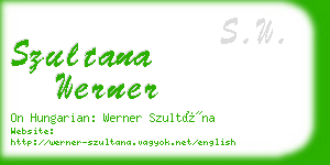 szultana werner business card